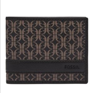 Fossil Lufkin‎ Bifold Men's Wallet Black/ Brown